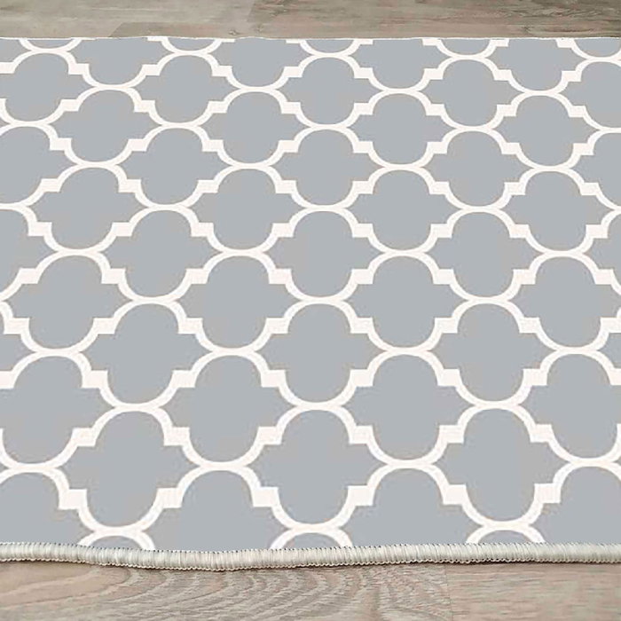 Conceptum Els1913 Alfombra de Terciopelo Gris 80 x 120 cm